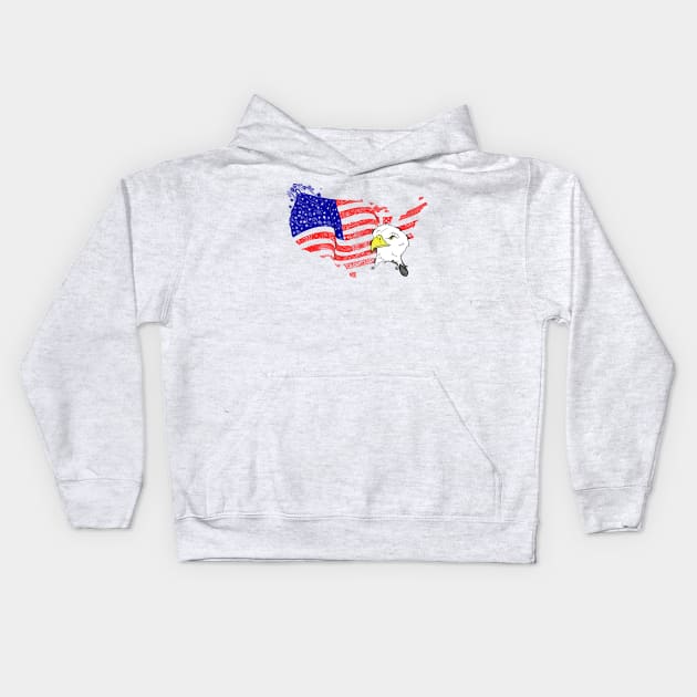 Country & Be - American dream Kids Hoodie by Art_et_Be